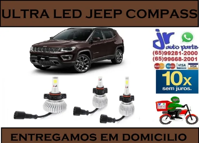 Lampada Ultra LED (Milha)Jeep Compass 6000K 12V 24V