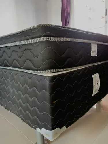 Cama Box + colchão Ortobom