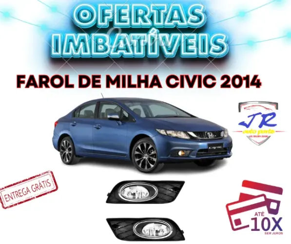 Par farol de milha honda civic 2014