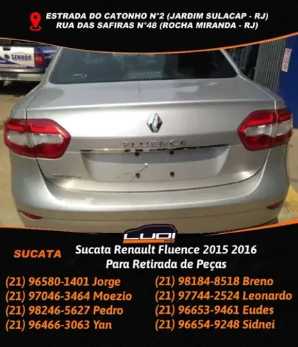 Sucata Renault Fluence 2015 2016 Para Retirada de Peças