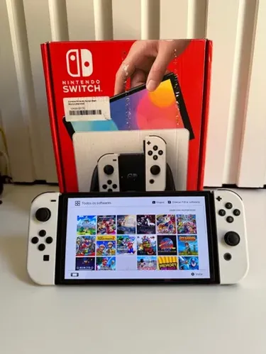 Nintendo switch oled com os melhores jogos