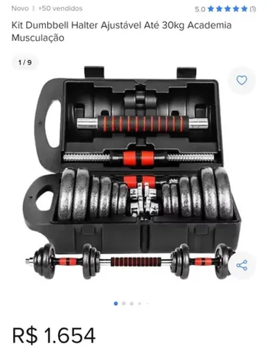 Kit musculação 30KG