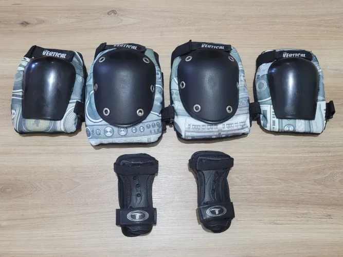 Kit proteção patins/skate Vertical PRO tamanho P