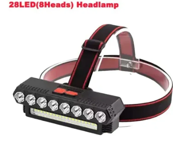 Lanterna De Cabeça 8 LEDs Recarregável Portátil Para Trabalho Acampar Bike Bicicleta z813