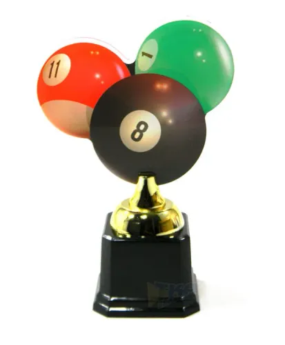 Trofeu 600143 Galera Sinuca 3balls 19cm