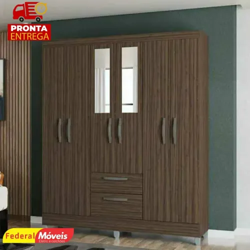 Guarda Roupa com Espelho 6 Portas Novo Temos Outras Cores