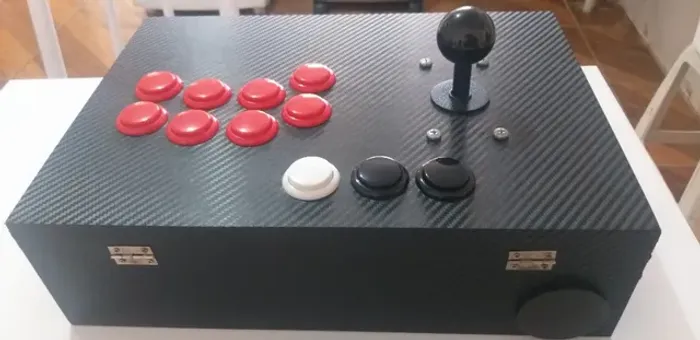 controle arcade joystick profissional para pc com 11 botoes,seminovo,unico dono, construid