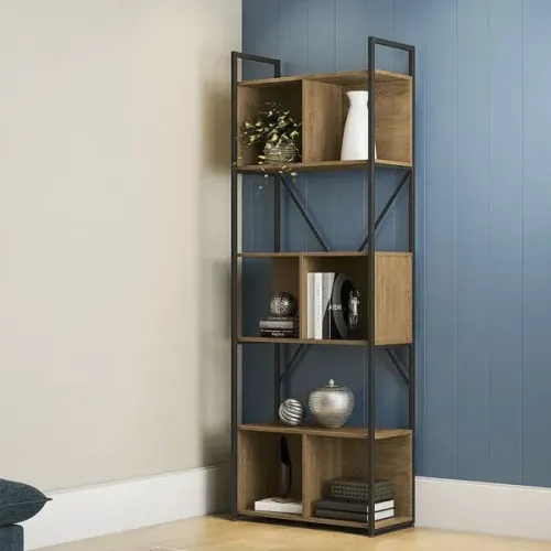 Estante alta com nichos para escritório 