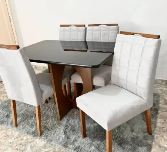 Mesa Madrid 4 cadeiras 1.20 x 80 várias cores de cadeiras - ENTREGA HOJE !!!