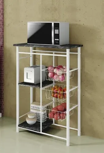 Fruteira Tubular Prateleria Pedra 03 Cestos. Produtos Novos Direto da Fábrica.