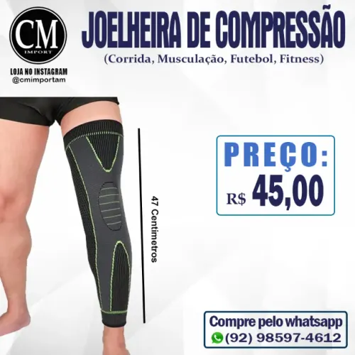 Meia Joelheira de Compressão Esportiva.
