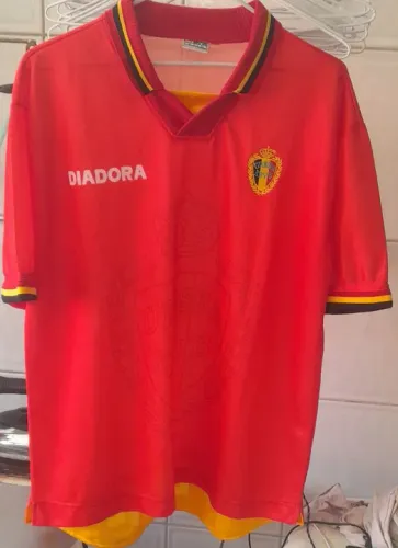 CAMISA SELECAO BELGICA 1996 DIADORA RED DEVILS FRETE GRATIS
