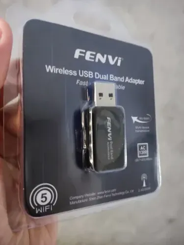 Adaptador Wi-Fi 1300Mbps - 2.4g/5ghz - Dual Band - Fenvi - Novo