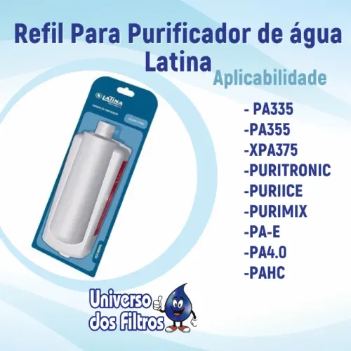 Refil P355 para Purificadores Latina - Compatível com Modelos PA335, PA355, XPA375 e Mais!