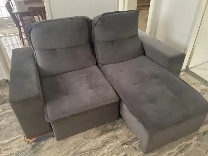 Sofá 2 Lugares 2m Retrátil e Reclinável Veludo Viero Click