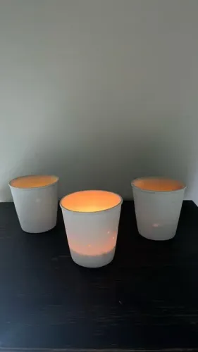 luminária porta velas (3 unidades) le lis blanc
