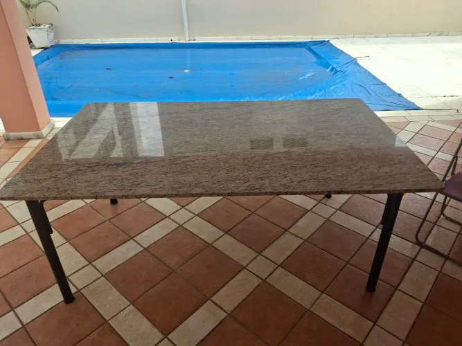 Mesa granito bege 2,0 por 1,20 metro entrega gratis bhte/contagem