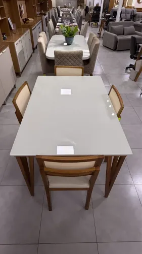 ? *SUPER LANÇAMENTO* ? ? *MESA DE JANTAR SAFIRA + 4 CADEIRAS SAFIRA DOBUE* ?