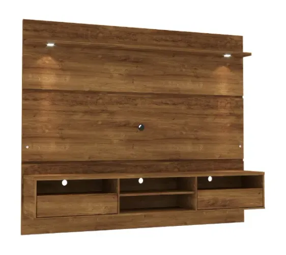 PROMOÇÃO PAINEL 2.00m COM 2 GAVETAS + LED's PARA TV ATÉ 65'' POL = FRETE + MONTAGEM GRÁTIS