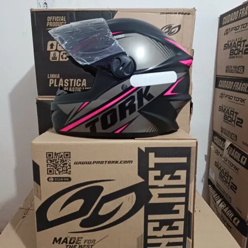 Capacete feminino, Tork rosa 58 original novo lacrado 