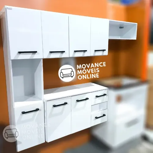 Armário de Cozinha 7 Portas 2 Gavetas Várias Cores
