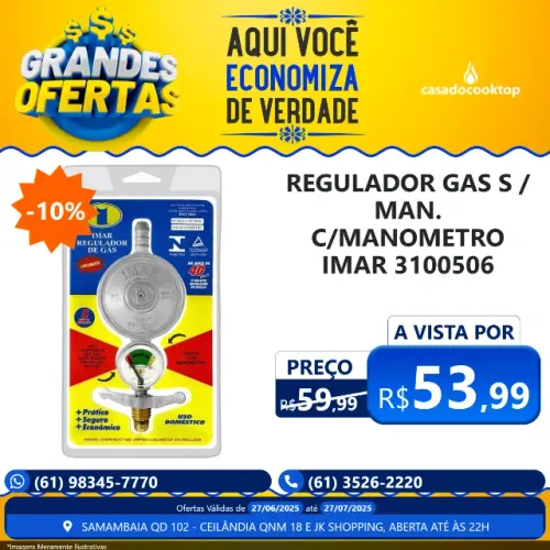REGULADOR GAS S/MAN.C/MANOMETRO IMAR 3100506