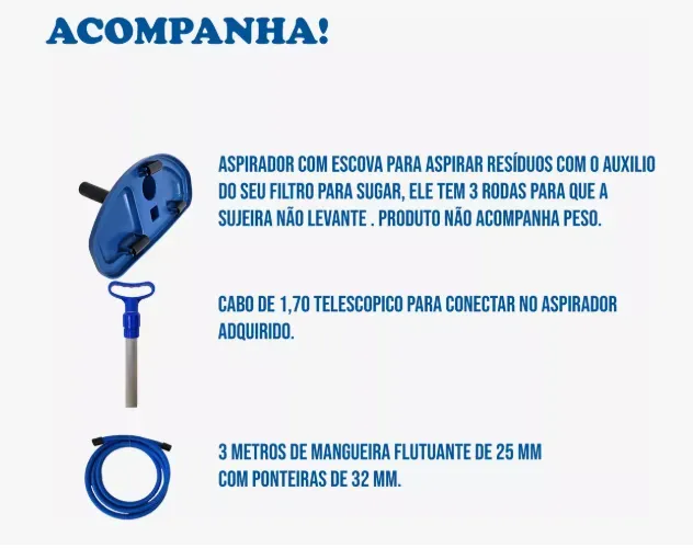 Kit De Limpeza Para Piscinas Infláveis - Intex/bell/life/mor