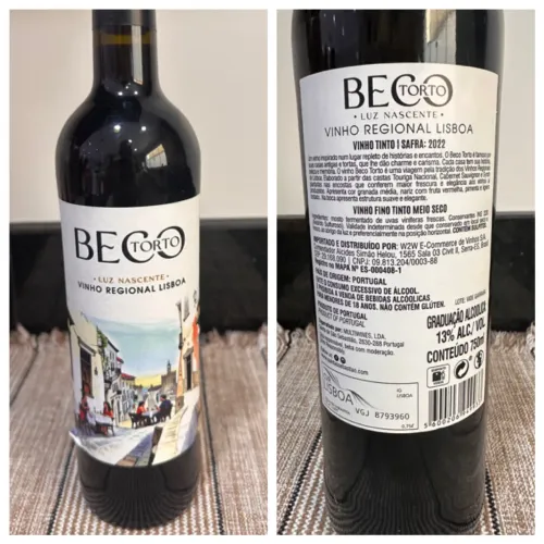 Vinho Beco Torto Luz Nascente Tinto Meio Seco 750ml