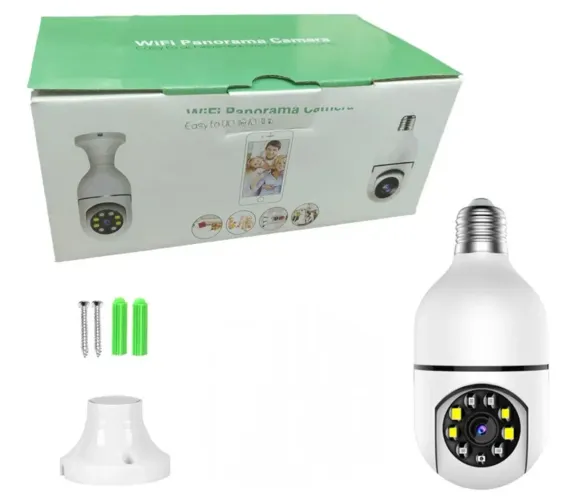 Câmera de Segurança Wifi Lâmpada 360° 