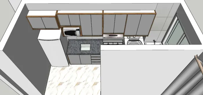 Cozinha em MDF Planejada em 10 x sem juros