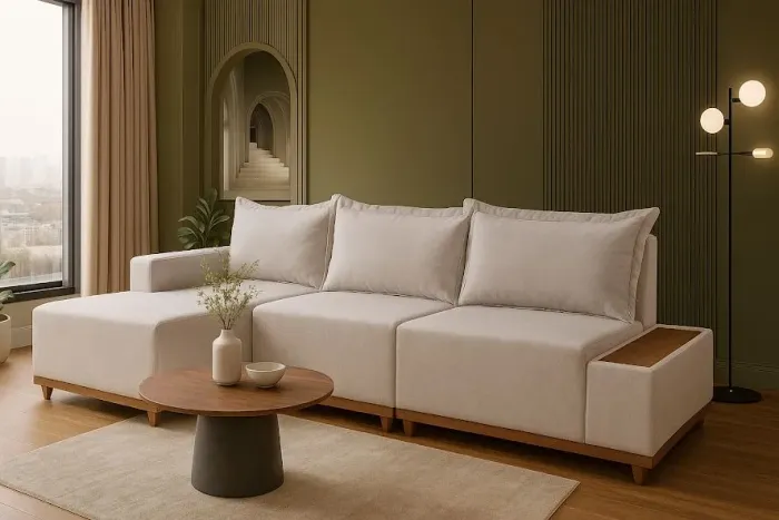 Sofa living com cheise Suíça trop levo hoje