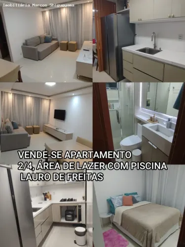Apartamento para Venda em Lauro de Freitas, Caixa D`agua, 2 dormitórios, 1 banheiro, 1 vag