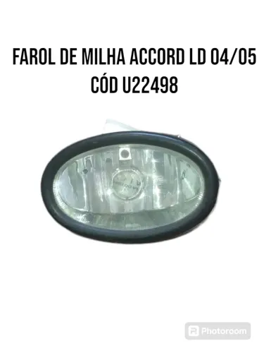Farol De Milha Accord Lado Direito 2004 2005 Cod U22498
