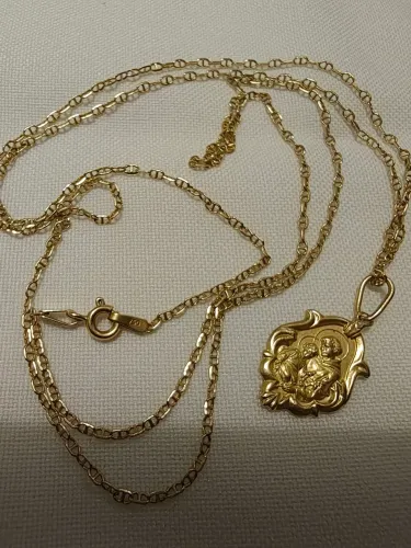 Colar de Ouro com Medalha de Santo Antônio 