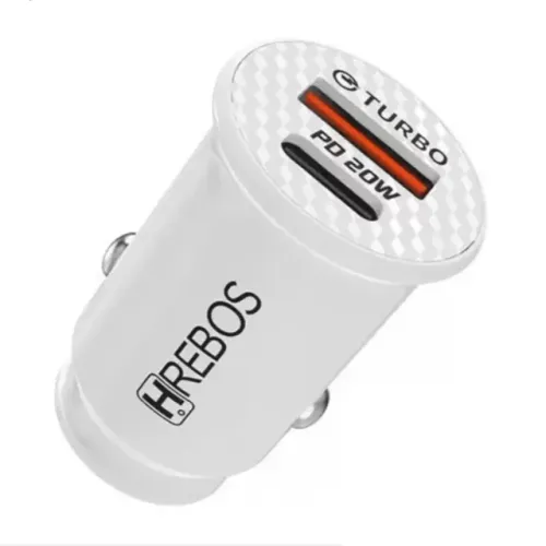 Carregador Veicular Hrebos HS-352 20W (2- 1USB 1USB-C) - WZetta