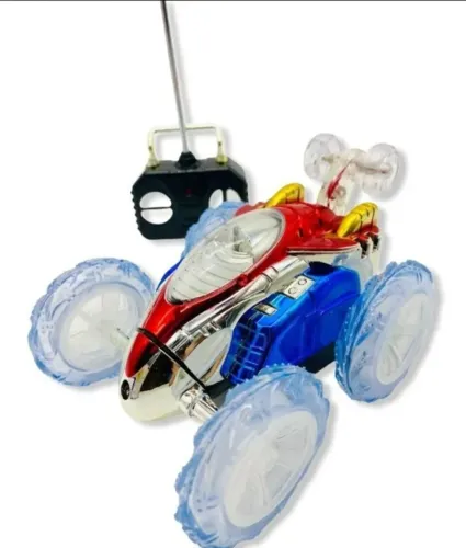 Carrinho Controle Remoto Carro Maluco Gira 360º C/ Luzes Led Cor Colorido