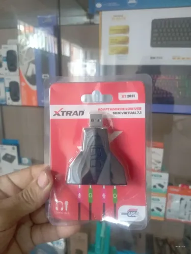 Placa de Som 7.1 USB 4 Saídas P2 