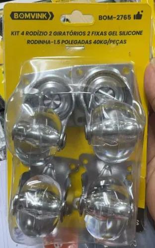 Kit 4 roldanas em gel rodízio giratório