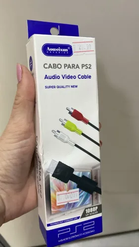 Cabo Av Audio E Video Rca Ps2 Playstation 1080p Loja Coimbra Entregamos