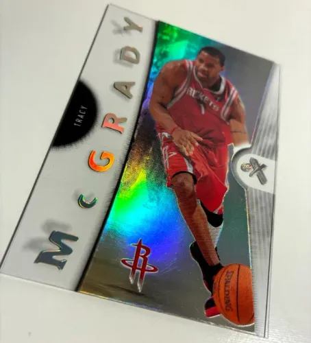 Tracy McGrady Transparente Holográfico 2006 Card NBA Basquete Hall da Fama Houston Rockets