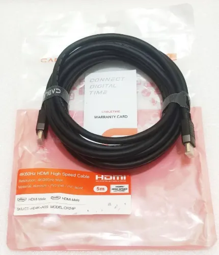 Cabo HDMI Cabletime 2.0 - 5 Metros - Blindado ( 4K 60Hz / FullHD 240Hz - HDR - R$: 70,00