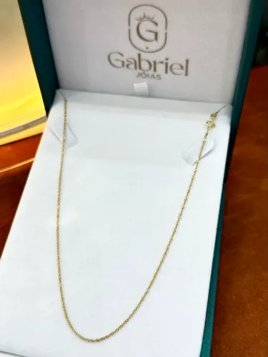 Cordão de ouro feminino trançado ( LOJA )