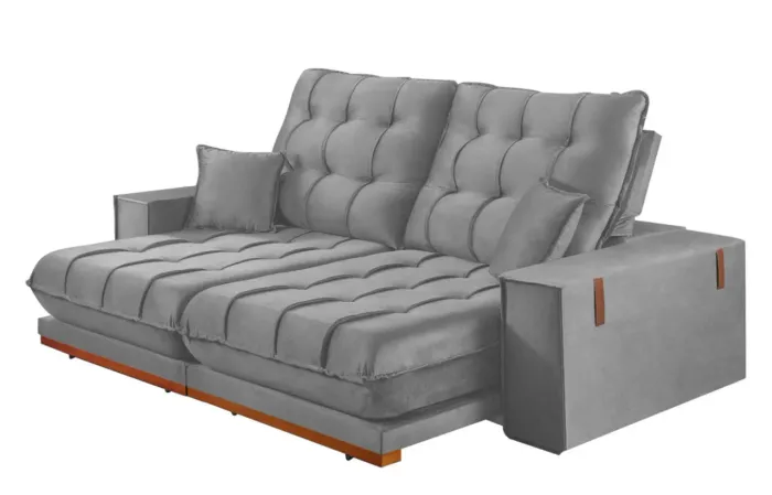 Sofá Retrátil Reclinável 2,30m Lisboa com Molas r86