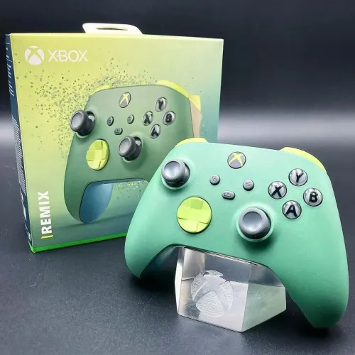 kit Controle + Bateria Xbox Series X - Remix Verde - Novo