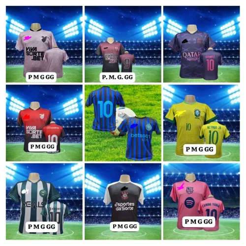 Lote de camisetas de Times de futebol 