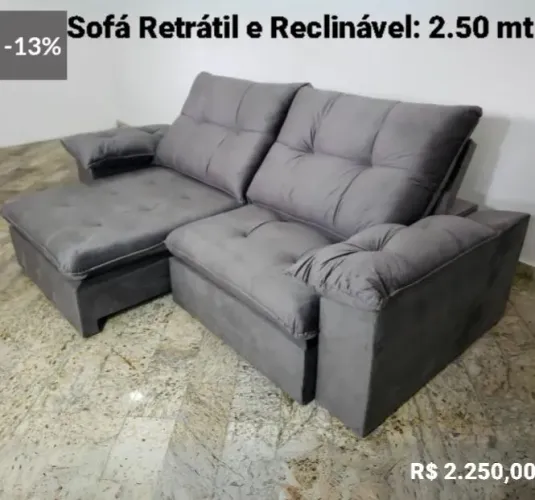 Sofá Retrátil com 2 Metros e Meio de Largura: TRAVA!!!