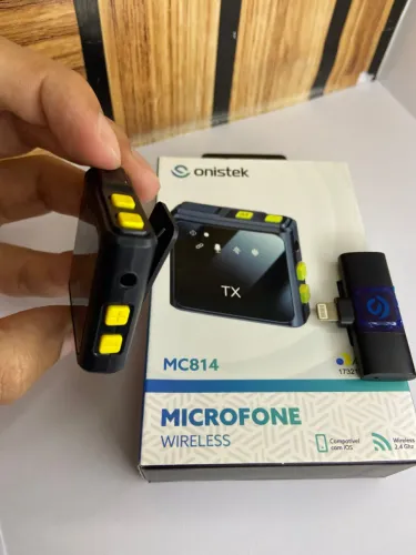 Microfone Lapela Wireless sem Fio Anatel - MC814 Onistek an5