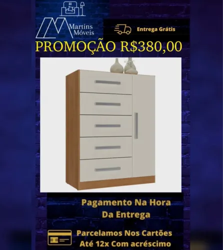 GRANDE PROMOÇÃO CÔMODAS ENTREGA GRÁTIS COM VÁRIOS MODELOS E CORES