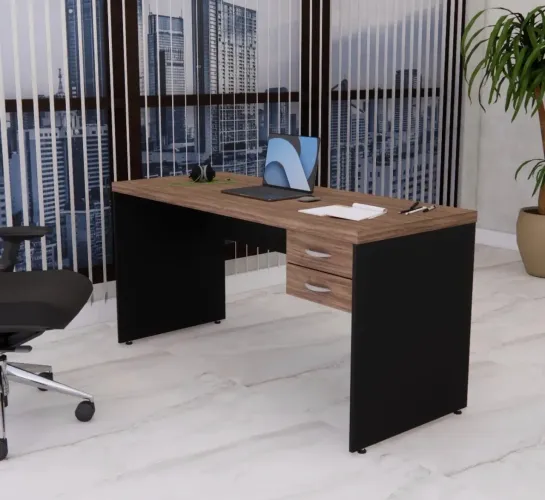 MESA DE ESCRITORIO 40MM 1.50x0.70 com gavetas - LOJA IKONMIXOFFICE 