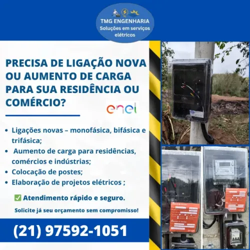 Precisando de Eletricista Credenciado? Ligação nova ou Aumento de Carga